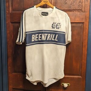 BEEN TRILL #BEENTRILL WHITE SOCCER JERSEY MEN'S LARGE